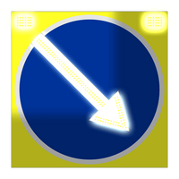 Светодиодный активный знак 4.2.1, 4.2.2 Д=1200 мм. (на щите)